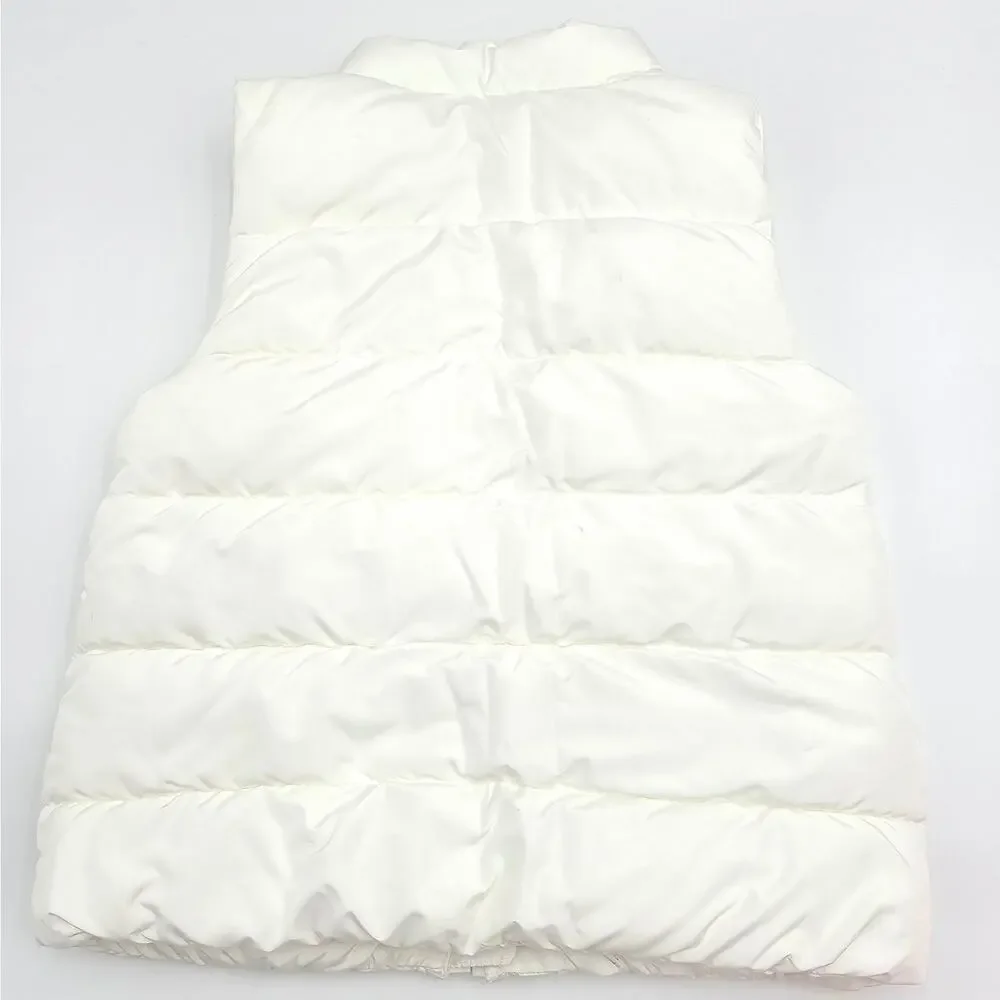 2 Gap Girl's Size 4/5 Pink and White Puffer Vests
